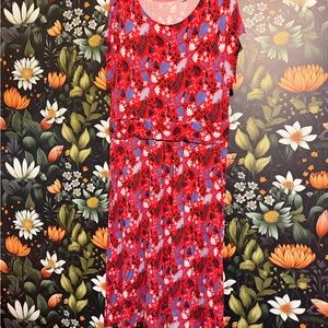 Boden Floral Red Dress